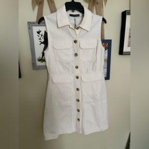 Alexa Chung Cream Corduroy Dress UK 12